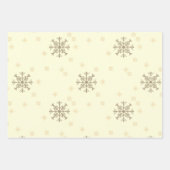 Winterkerst Snowflakes Blauwe Gele sneeuw Inpakpapier Vel (Voorkant 2)