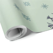 Winterkerst Snowflakes Sneeuwgroen Cadeaupapier (Rol Hoek)