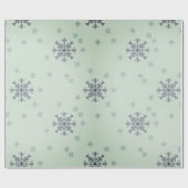 Winterkerst Snowflakes Sneeuwgroen Cadeaupapier (Vlak)