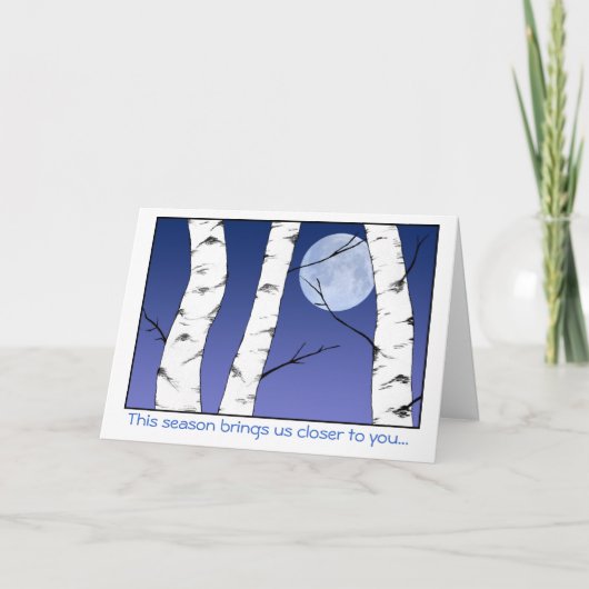 Winterkerst/solstice-Kaart Feestdagen Kaart (Voorkant)