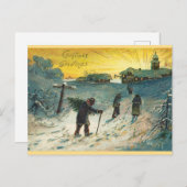  winterkerst van de Christelijke Kerk Briefkaart (Voorkant / Achterkant)