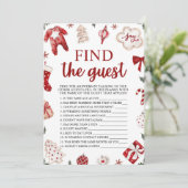 Winterkerst Vind het gast Baby shower spel Kaart