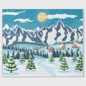 Winterkerstachtergrond. Pijnboomhout en sn Cadeaupapier (Vlak)