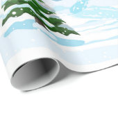 Winterkerstachtergrond. Pijnboomhout en sn Cadeaupapier (Rol Hoek)