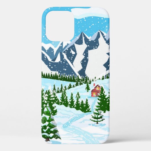 Winterkerstachtergrond. Pijnboomhout en sn Case-Mate iPhone Case (Achterkant)