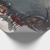  winterkerstavond bij maanlicht cadeaupapier (Hoek)