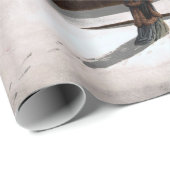  winterkerstavond bij maanlicht cadeaupapier (Rol Hoek)