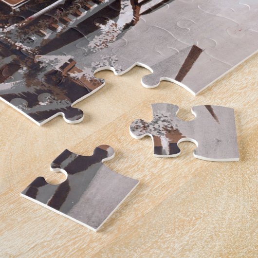  winterkerstavond bij maanlicht legpuzzel (Zijkant)