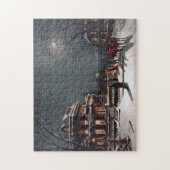 winterkerstavond bij maanlicht legpuzzel (Verticaal)