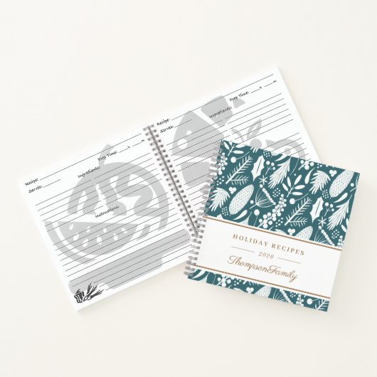 Winterkerstavond feestdag notitieboek (Binnen)