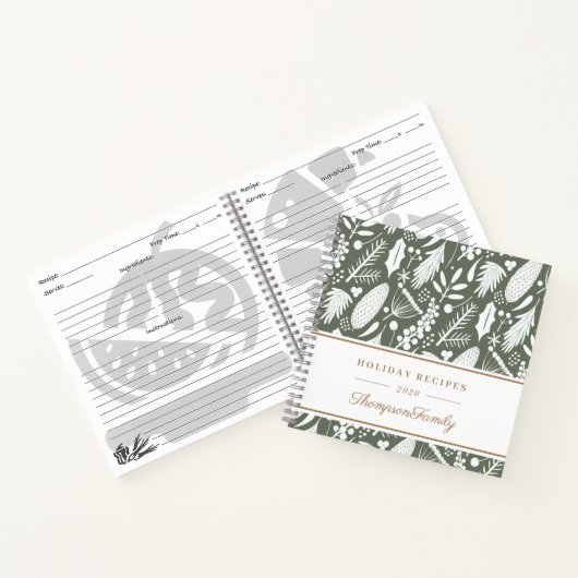 Winterkerstavond feestdag notitieboek (Binnen)