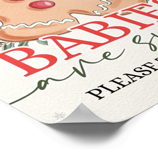 Winterkerstbaby's zijn een zoet teken poster (Hoek)