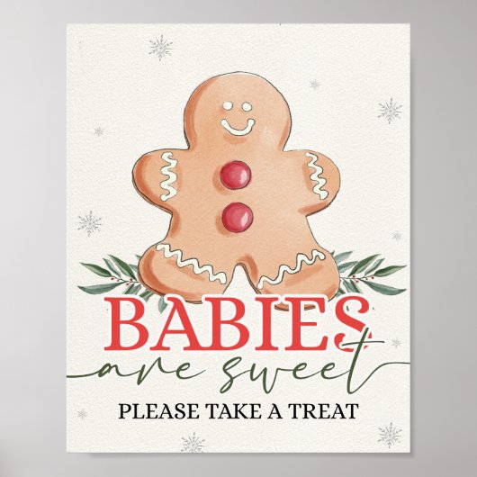 Winterkerstbaby's zijn een zoet teken poster (Voorkant)