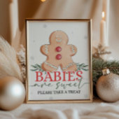 Winterkerstbaby's zijn een zoet teken poster