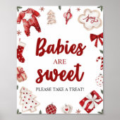 Winterkerstbaby's zijn lief Baby shower teken Poster (Voorkant)