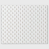 Winterkerstbomen Cadeaupapier (Vlak)