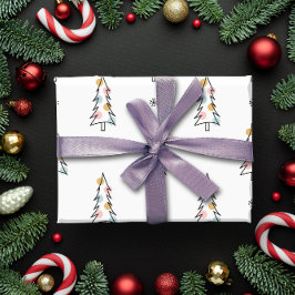 Winterkerstbomen Cadeaupapier