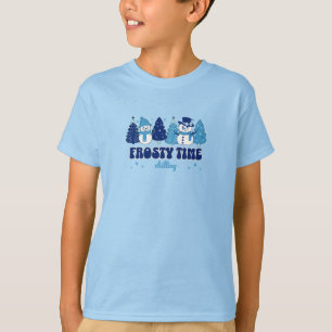 Winterkerstbomen en sneeuwpoppen Frosty Time T-shirt
