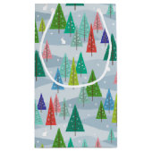 Winterkerstbomen geïnspireerd klein cadeauzakje (Achterkant)