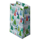 Winterkerstbomen geïnspireerd klein cadeauzakje (Voorkant Gekanteld)