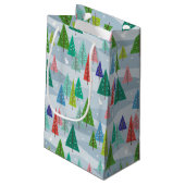 Winterkerstbomen geïnspireerd klein cadeauzakje (Achterkant Gekanteld)