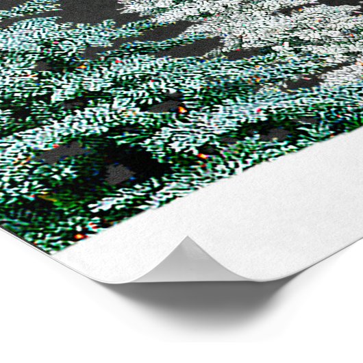 winterkerstbomen welkom trouwbord poster (Hoek)