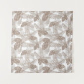 Winterkerstboom abstracte beige pijnbomen pr wandkleed (Voorkant)