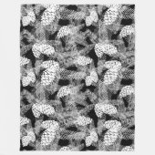 Winterkerstboom abstracte witte dennenboom pr fleece deken (Voorkant)