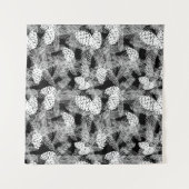 Winterkerstboom abstracte witte dennenboom pr wandkleed (Voorkant (horizontaal))