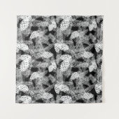 Winterkerstboom abstracte witte dennenboom pr wandkleed (Voorkant)