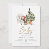 Winterkerstboom Baby shower Uitnodiging (Voorkant)
