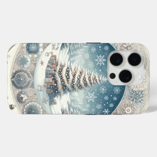 Winterkerstboom Case-Mate iPhone Case (Achterkant (horizontaal))