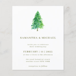 Winterkerstboom Eenvoudig elegante begroting Flyer