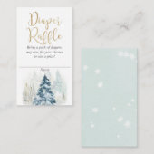 Winterkerstboom en winterkleerkaarten informatiekaartje (Voorkant / Achterkant)