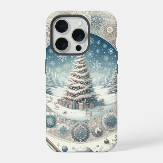 Winterkerstboom iPhone Hoesje (Achterkant)