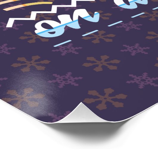 Winterkerstboom Vakantie Snowflakes gedicht Perfect Poster (Hoek)