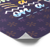 Winterkerstboom Vakantie Snowflakes gedicht Poster (Hoek)