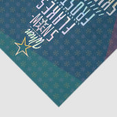 Winterkerstboom Vakantie Snowflakes gedicht Tissuepapier (Detail)