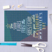 Winterkerstboom Vakantie Snowflakes gedicht Tissuepapier (Craft)