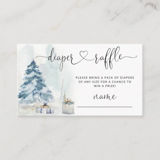 Winterkerstboomkleerkaartje Informatiekaartje (Voorkant)