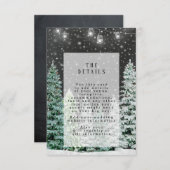 winterkerstbruiloft - informatiekaart informatiekaartje (Voorkant / Achterkant)