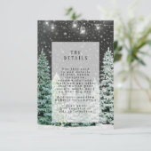 winterkerstbruiloft - informatiekaart informatiekaartje (Staand voorkant)