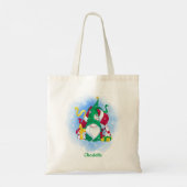Winterkerstcadeau Gnome Persoonlijke naam Tote Bag (Achterkant)