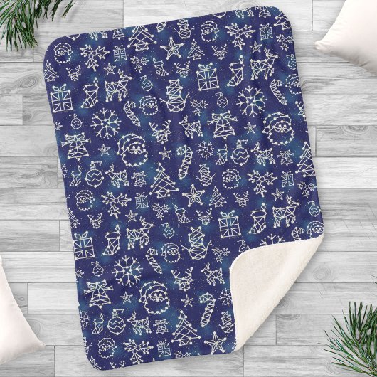 Winterkerstconstellaties Sherpa Deken