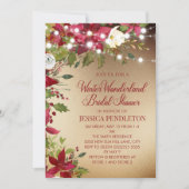 Winterkerstdagen Vrijgezellenfeest Gold String Lig Kaart (Voorkant)