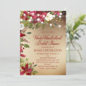 Winterkerstdagen Vrijgezellenfeest Gold String Lig Kaart (Staand voorkant)