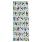 Winterkerstdeer met Holly Retro geïnspireerd Wijn Cadeautas (Achterkant)