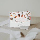 Winterkerstfeest Baby shower Hartelijk dank Bedankkaart