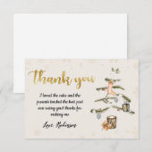 Winterkerstfeest Baby shower Hartelijk dank Kaart (Voorkant / Achterkant)