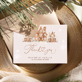 Winterkerstfeest Baby shower Hartelijk dank Kaart